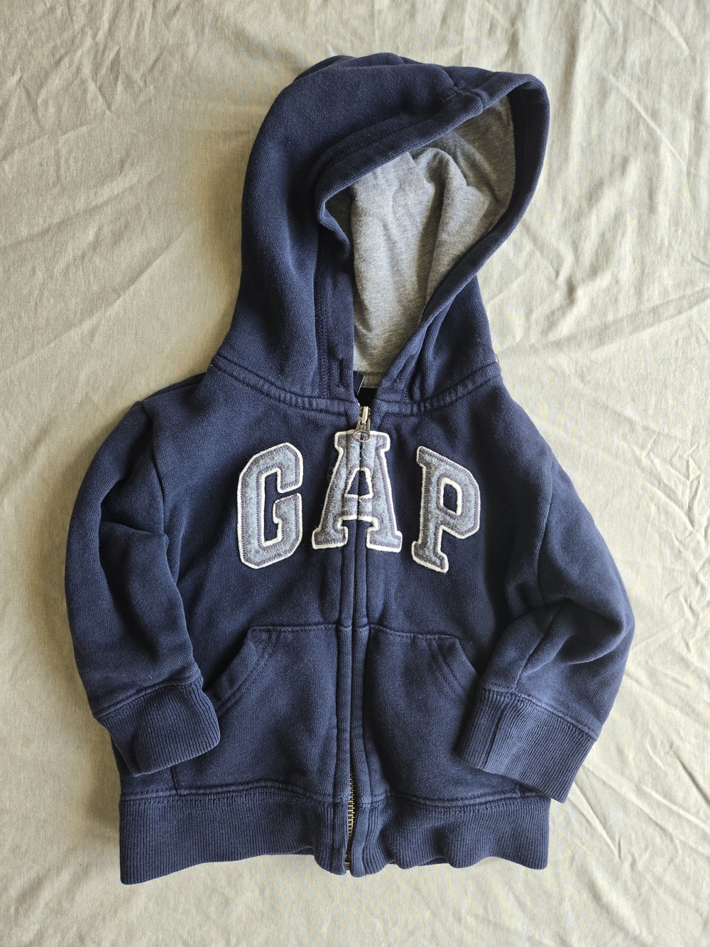 GAP Navy and Gray Zip-Up Hoodie for Kids